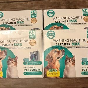 NWT Zomum Washing Machine Cleaner Max for Pet Owners 24 Tablets Set of 4
